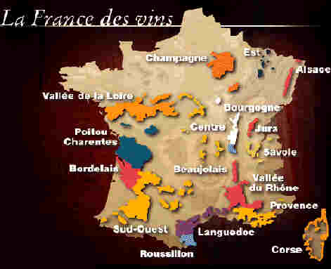 La FRANCE des vins (Carte)